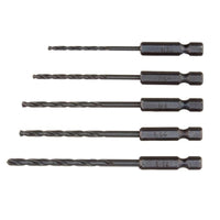 Irwin High Speed Steel Drill Bit Set Quick-Change Hex Shank 5 pc
