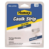 Homax White Silicone Caulk Strips 1-1/4 in. x 5 ft.
