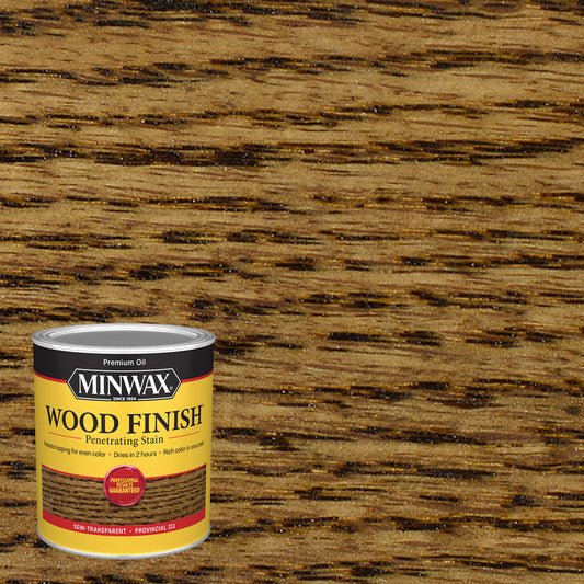 Minwax Wood Finish Semi-Transparent Provincial Oil-Based Wood Stain 1 qt. (Pack of 4)