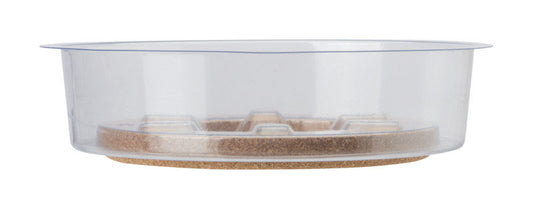 Miracle-Gro 1.5 in. H X 6 in. D Cork/Plastic Hybrid Plant Saucer Clear (Pack of 24).