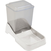 Van Ness Automatic Feeder White 10 lb | Pet Food Dispenser with Spill-Less Valve & Easy-Clean Removable Lid