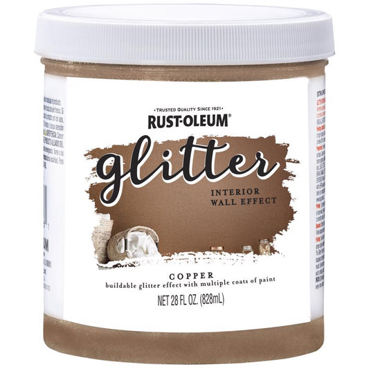 Rust-Oleum Glitter Copper Water-Based Paint Interior 50 g/L 28 oz (Pack of 2)