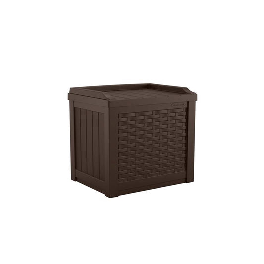 Suncast Brown Plastic 22 gal. Capacity Deck Box 23 H x 22 W x 17 D in. with Seat