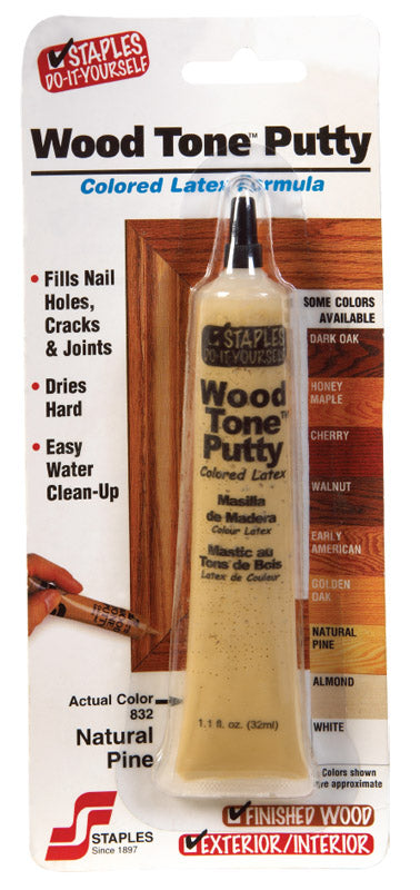 Staples Wood Tone Natural Pine/Butternut Colored Latex Putty 1.1 oz