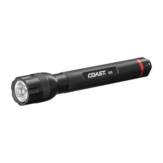 Coast Black Aluminum 83 lm. 13 h Run Time  Rear Switch Fixed Beam LED Flashlight AA Battery  6 L in.