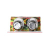 Lifetime Gemco 3 oz Clear/Silver Glass Bevelled Salt and Pepper Set 2 pk