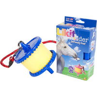 Likit Treat Holder Interactive Equine Toy with Hanging Rope Blue