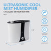 Perfect Aire 1.4 gal 193 sq ft Manual Ultrasonic Humidifier