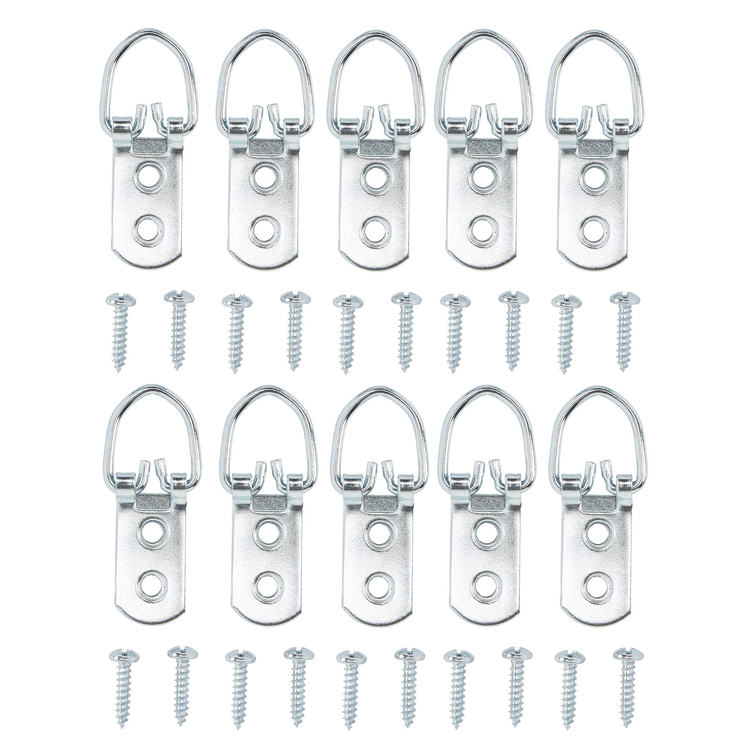 National Hardware D-Ring Aufhänger – Verzinkt, 10 Stück, Bis 27 Kg