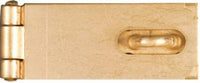 National Hardware Brass-Plated Steel 2-1/2 in. L Safety Hasp 1 pk