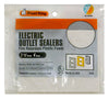 Frost King White 1 gang Plastic Duplex Wall Plate w/Outlet Sealers 6 pk