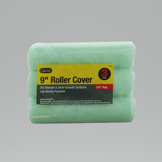GAM Polyester 9 in. W X 3/8 in. Mini Paint Roller Cover 3 pk