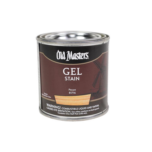 Old Masters Gel Stain Semi-Transparent Pecan Oil-Based Gel Stain 0.5 pt (Pack of 6)
