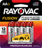 Rayovac Fusion AA Alkaline Batteries 8 pk Carded