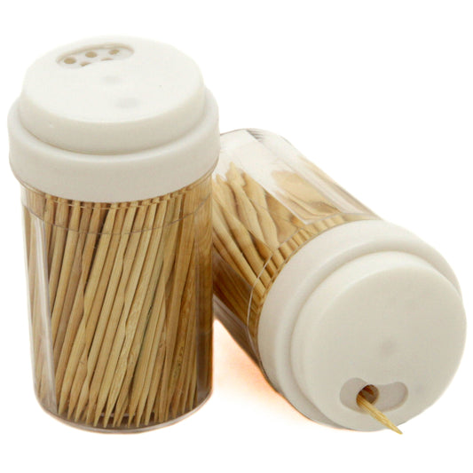 Chef Craft 5.5 in. W x 3-1/2 in. L Brown/Clear Plastic/Wood Toothpicks and Container (Pack of 3)