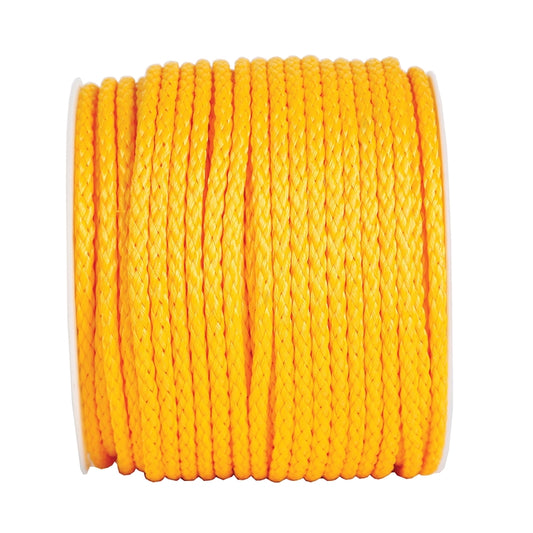 Lehigh Group HB860 3/8" X 600' Yellow Polypropylene Hollow Braid Floating Rope