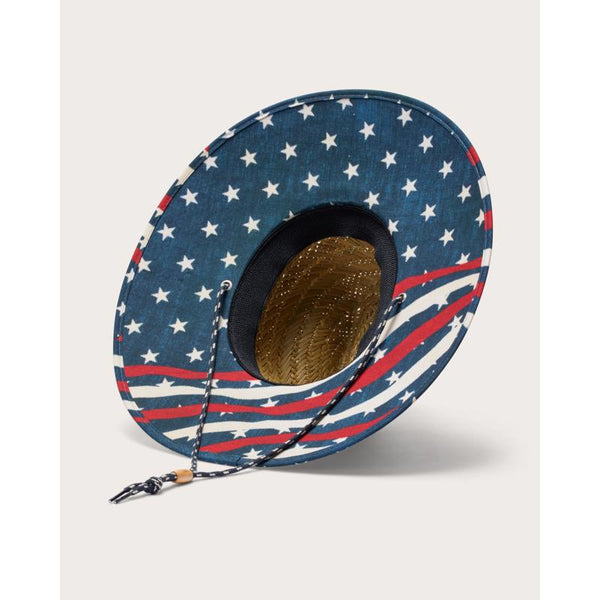 Sombrero de salvavidas Hemlock, diseño de estrellas y franjas, talla única ajustable