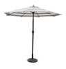Living Accents 9 ft. Tiltable Tan Stripe Market Umbrella
