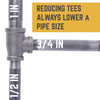 Bk Products 3/4 In. Fpt  X 1/2 In. Dia. Fpt Black Malleable Iron Reducing Tee