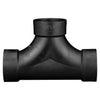 Charlotte Pipe 3 in. Hub X 3 in. D Hub ABS Flush Cleanout Tee