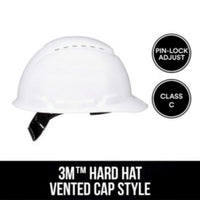 3M Pinlock Hard Hat White Vented - Open Box