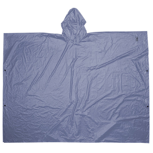CLC Climate Gear Blue PVC Rain Poncho One Size Fits All
