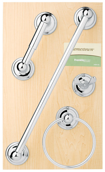 Tablero de exhibición Liberty Hardware de 12 pulgadas para accesorios de baño cromados