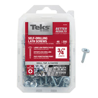 Teks No. 8  x 3/4 in. L Phillips Truss Head Zinc-Plated Steel Lath Screws 200 pk