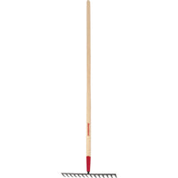 Razor-Back 14 Tine Level Head Forged Steel Rake 67 in x 13.75 in Medium Duty Landscaping Tool