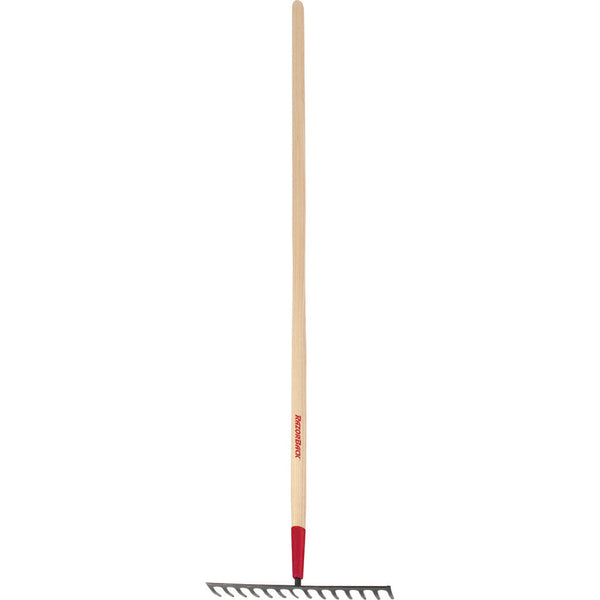 Rastrillo de acero forjado con cabezal nivelado de 14 púas Razor-Back