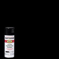 Rust-Oleum Stops Rust Gloss Black Spray Paint 12 oz. (Pack of 6)