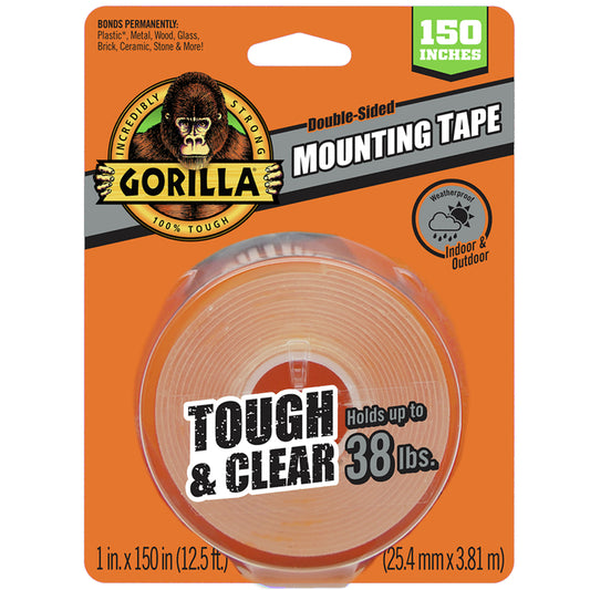 Gorilla 1 in. W x 150 in. L Mounting Tape Clear (Pack of 6)