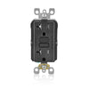 Leviton SmartlockPro 20 amps 125 V Duplex Black GFCI Outlet 5-20R 1 pk