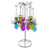 Alpine Corporation LJJ940A Solar Hanging Metal & Glass  Firefly's Assorted Styles (Pack of 8)