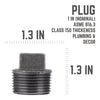 Bk Products 1 In. Mpt  Black Malleable Iron Plug