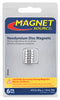 Magnet Source .118 in. L X .472 in. W Silver Super Disc Magnets 4.3 lb. pull 6 pc