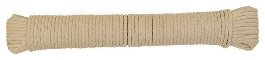Wellington Premium 7/32 in. D X 200 ft. L Natural Braided Cotton Clothesline Rope