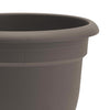 Bloem Ariana 13.75 in. H X 17.75 in. W X 16 in. D Plastic Traditional Planter Peppercorn