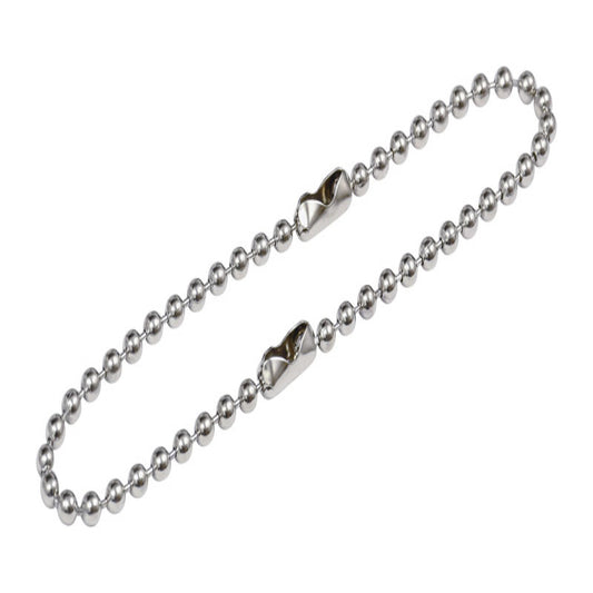 Hillman 6 in. D Metal Silver Beaded Chain Key Ring (Pack of 5).