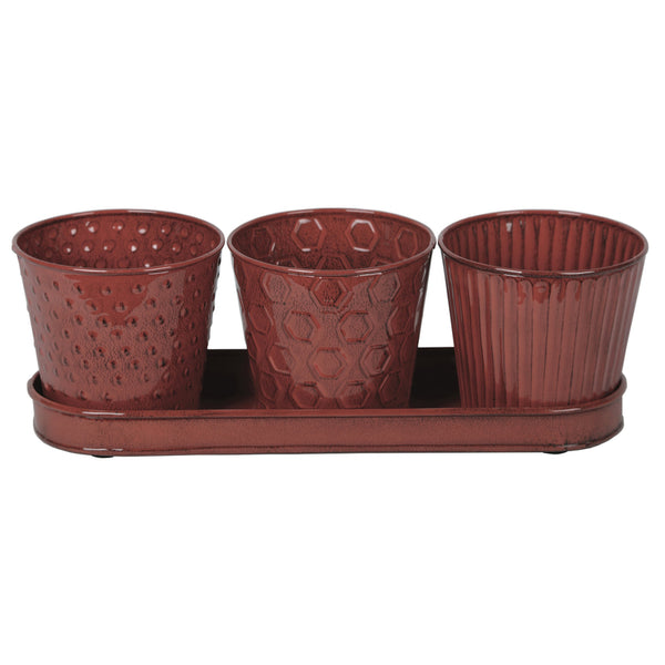 PLANTR SET CNCRD RED 3PC
