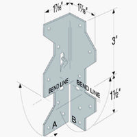 Simpson Strong-Tie 1.4 in. W X 4.5 in. L Galvanized Steel Framing Angle