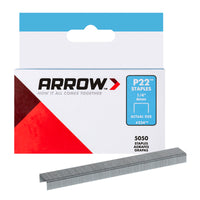 Arrow P22 7/16 in. W X 1/4 in. L 24 Ga. Medium Crown Staples 5050 pk - Open Box