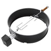 Weber Charcoal Kettle Rotisserie Kit Fits 23.4" Grills  Stainless Steel Shaft & Forks Electric Motor Included