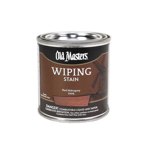 Old Masters Semi-Transparent Red Mahogany Oil-Based Wiping Stain 0.5 pt. (Pack of 6)