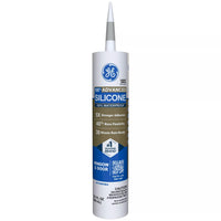 General Electric Light Gray Advanced Silicone Window & Door Sealant​ 10.1 oz. (Pack of 12)