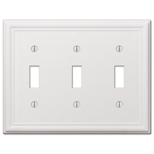 Amerelle 3 gang Stamped Steel Toggle Wall Plate 1 pk