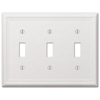 Amerelle 3 gang Stamped Steel Toggle Wall Plate 1 pk