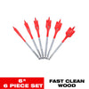 Diablo 6 in. L High Speed Steel Clean Wood Spade Bit Set Hex Shank 6 pc - Open Box