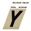 Hillman 1.5 in. Reflective Black Metal Self-Adhesive Letter Yes 1 pc (Pack of 6)