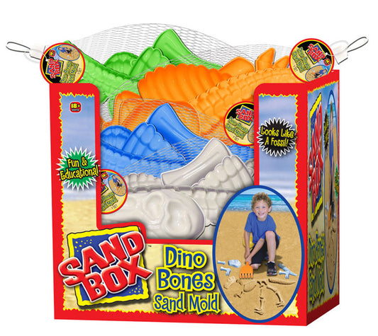 JA-RU Sand Box Plastic Dinosaur Bones Sand Toys (Pack of 12)